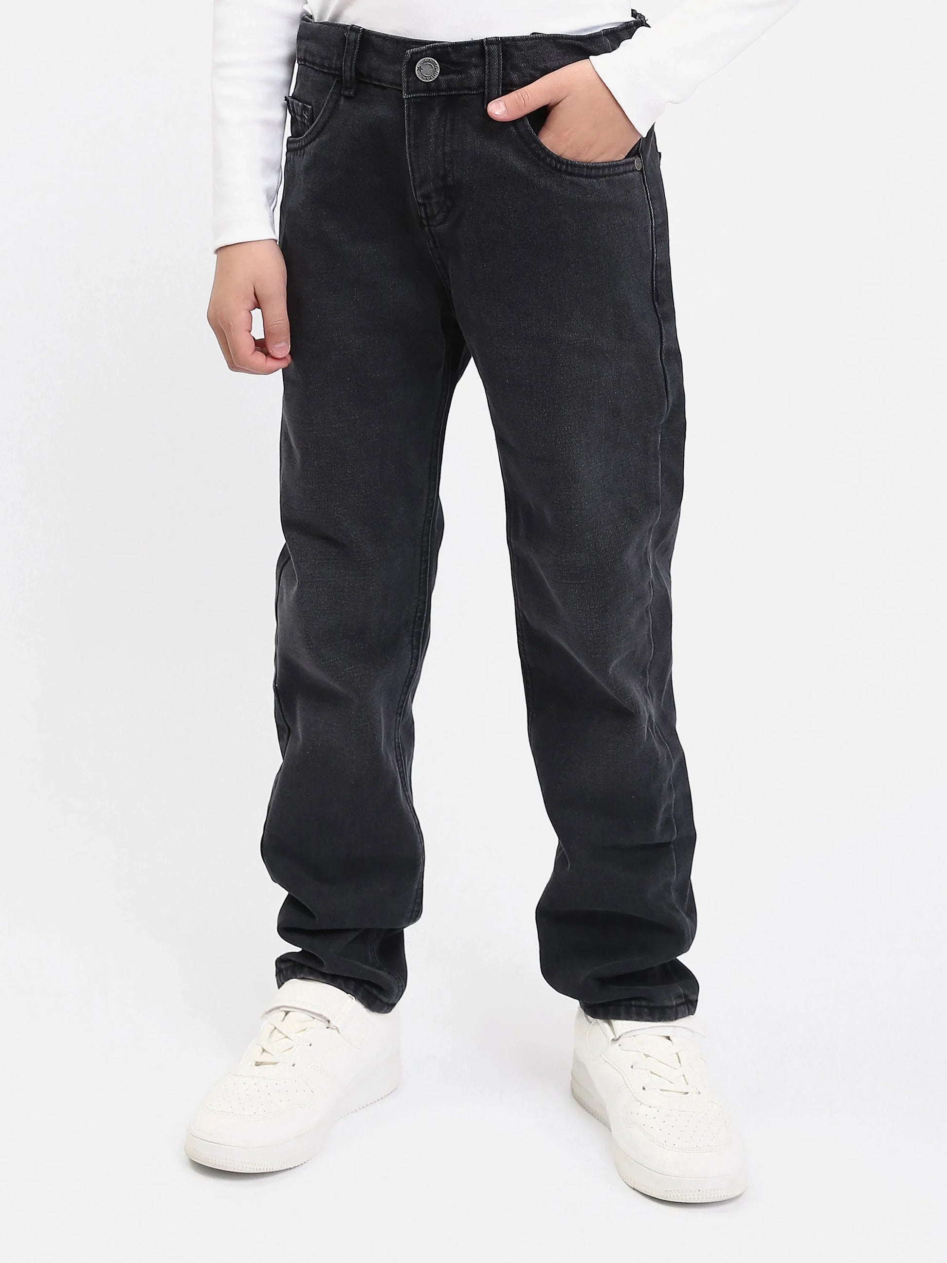 Jean Ado Garçon Coupe Droite – Denim Confortable - JNS25GMBW76701MJ1 - Justyol