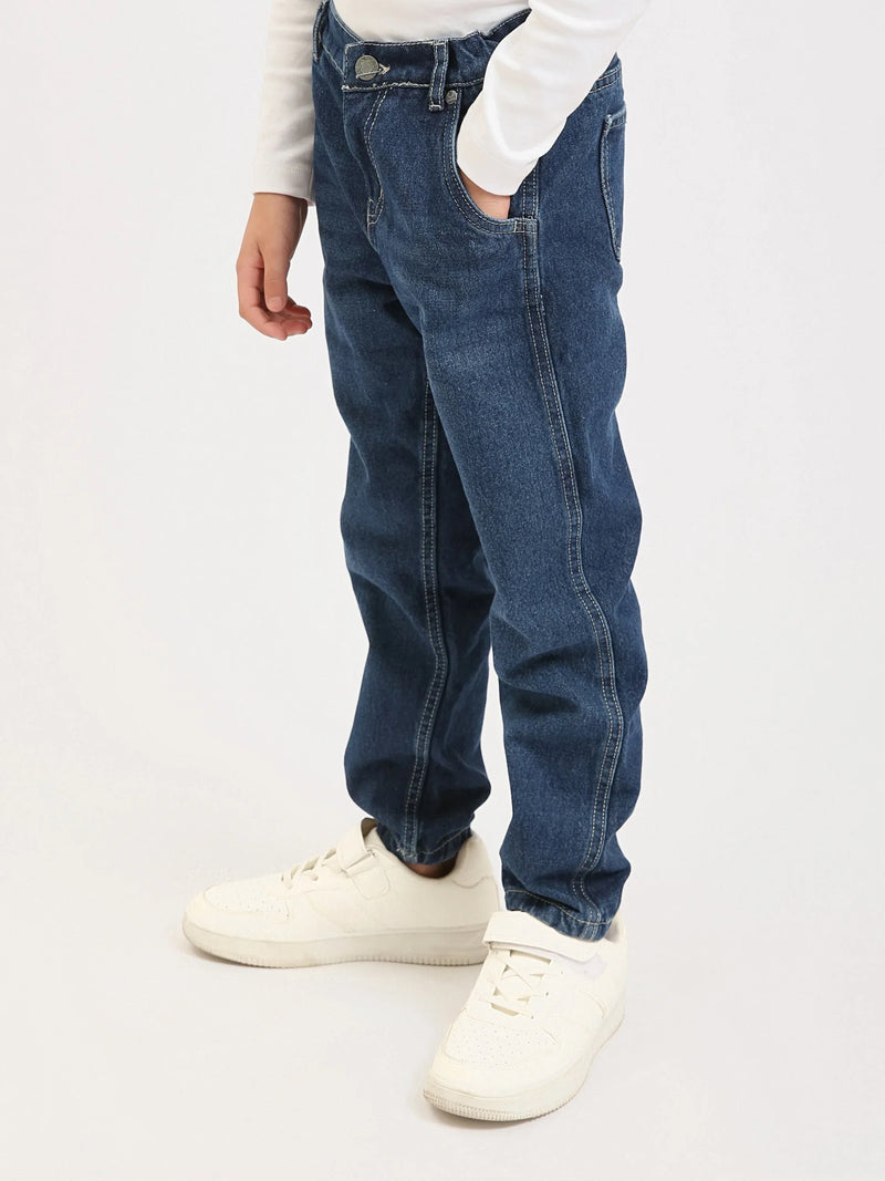 Jean garçon en denim coupe droite – JNS25GMBW76703MB1
