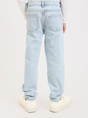 Jean garçon en denim coupe droite – JNS25GMBW76703MB1