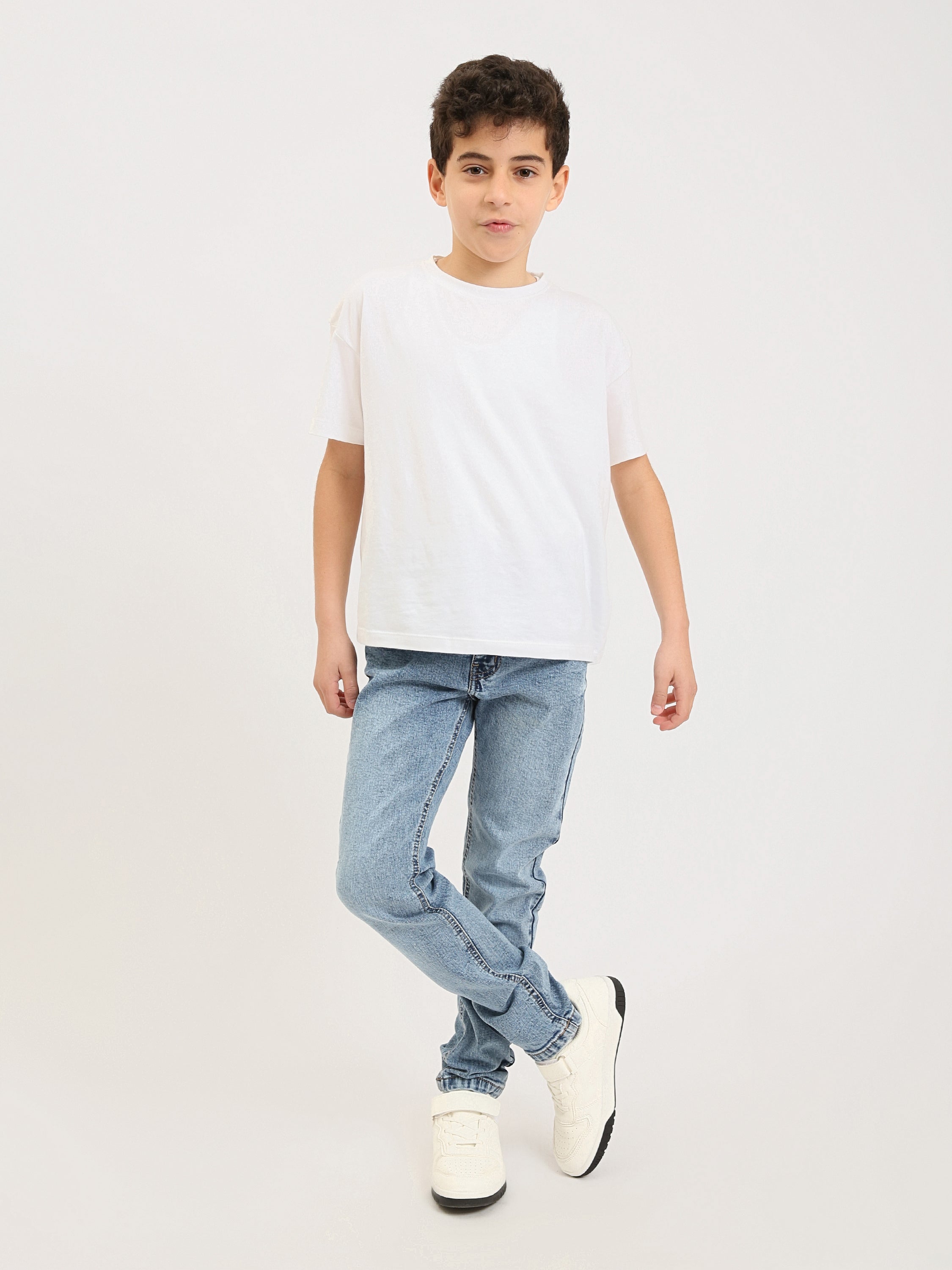 Jean ado garçon coupe droite – Denim confortable pour le quotidien - JNS25GSBW76700MJ1