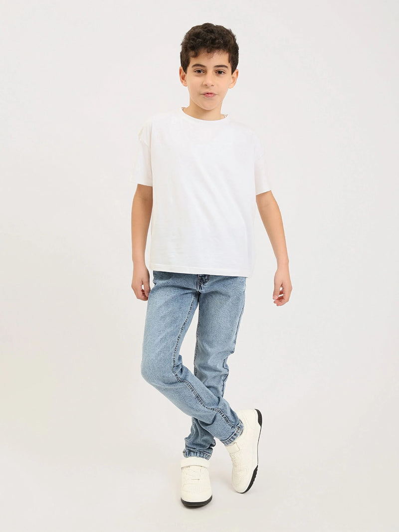 Jean ado garçon coupe droite – Denim confortable pour le quotidien - JNS25GSBW76700MJ1