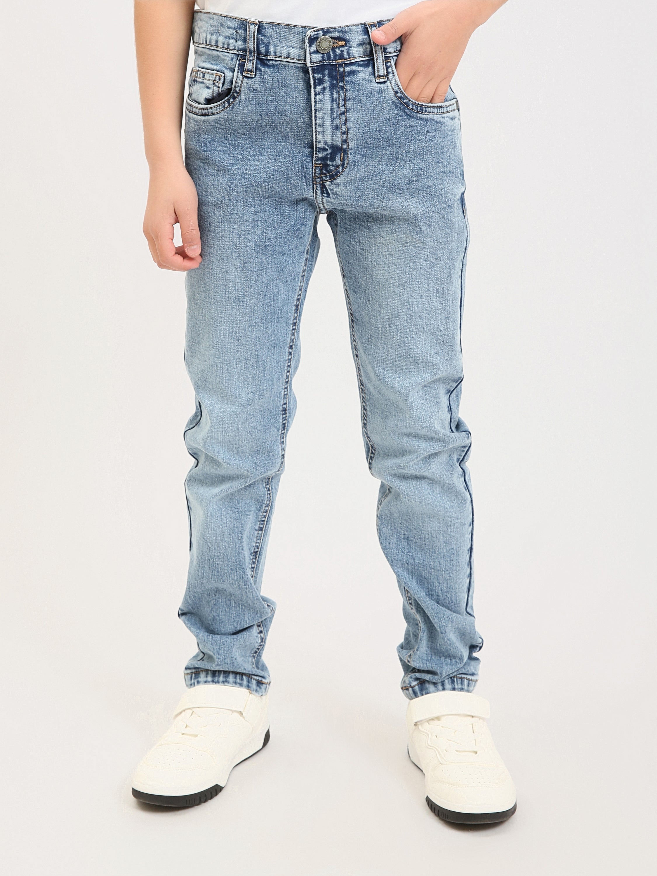 Jean ado garçon coupe droite – Denim confortable pour le quotidien - JNS25GSBW76700MJ1