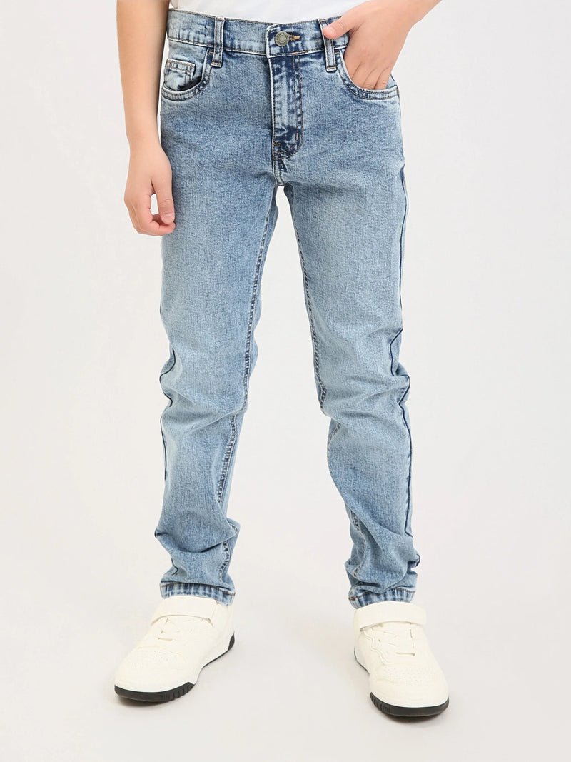 Jean ado garçon coupe droite – Denim confortable pour le quotidien - JNS25GSBW76700MJ1