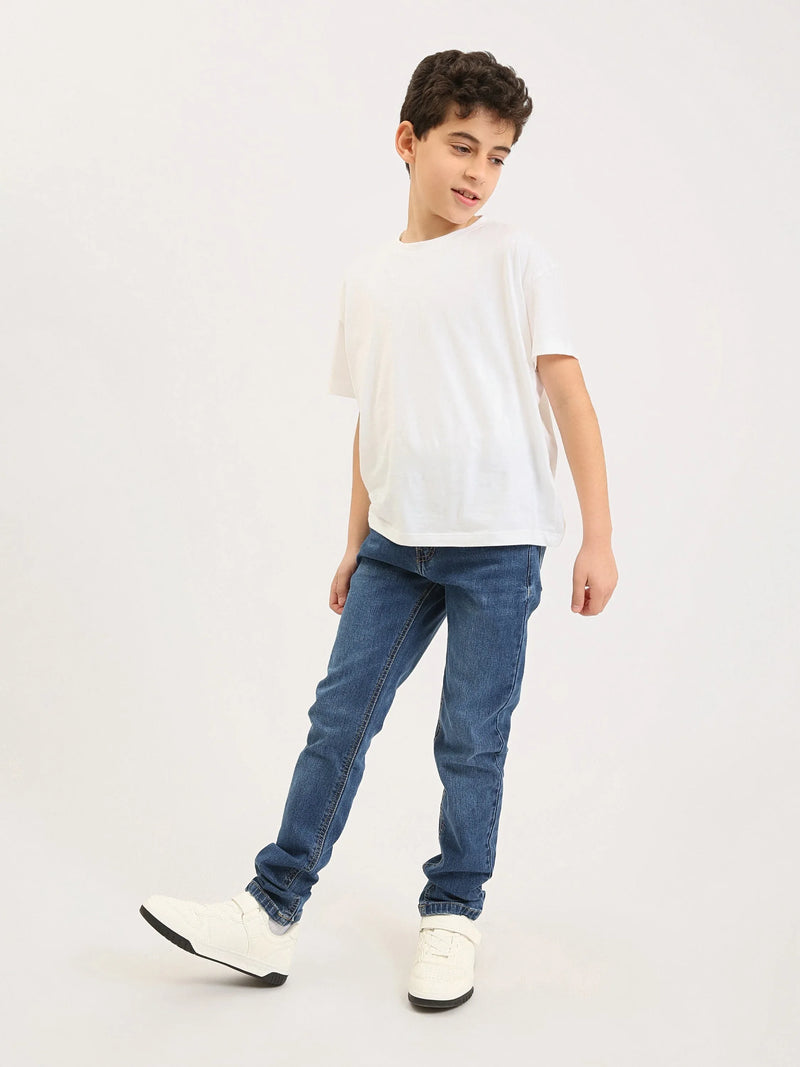 Jean ado garçon coupe droite – Denim confortable pour le quotidien - JNS25GSBW76700MJ1