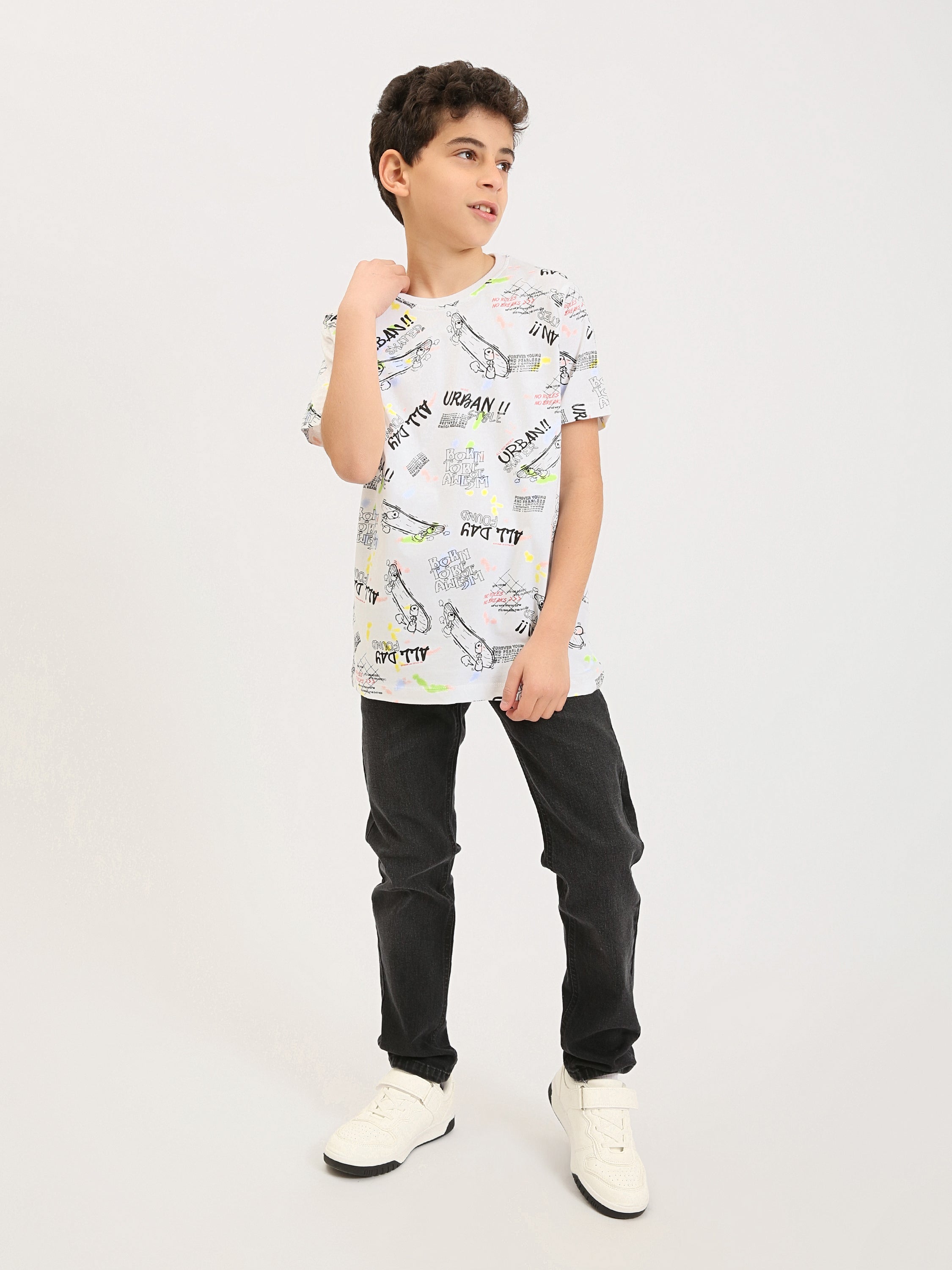 Jean ado garçon coupe droite – Denim confortable pour le quotidien - JNS25GSBW76700MJ1