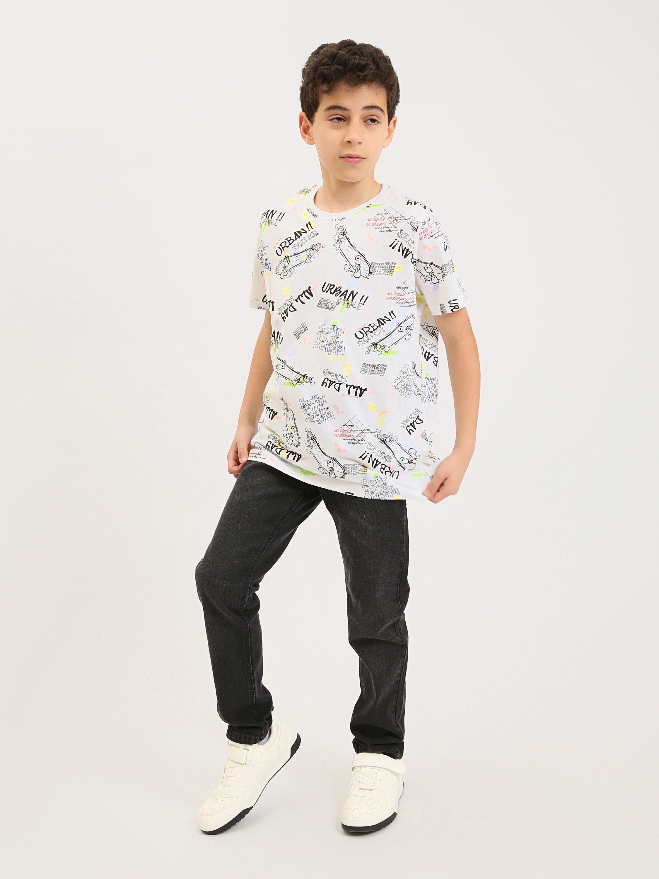 Jean ado garçon coupe droite – Denim confortable pour le quotidien - JNS25GSBW76700MJ1