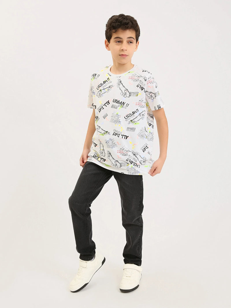 Jean ado garçon coupe droite – Denim confortable pour le quotidien - JNS25GSBW76700MJ1