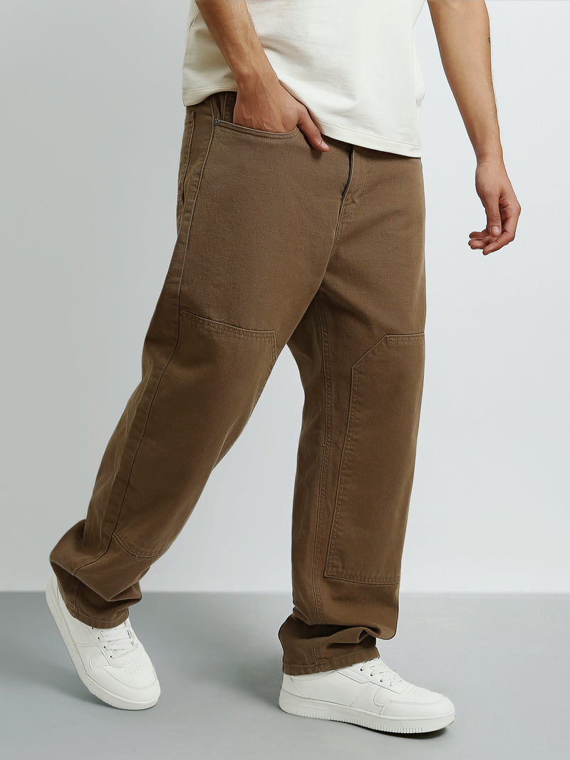 Jean Homme Coupe Loose avec Empiècements aux Genoux - JNS26GBBW22148TM1