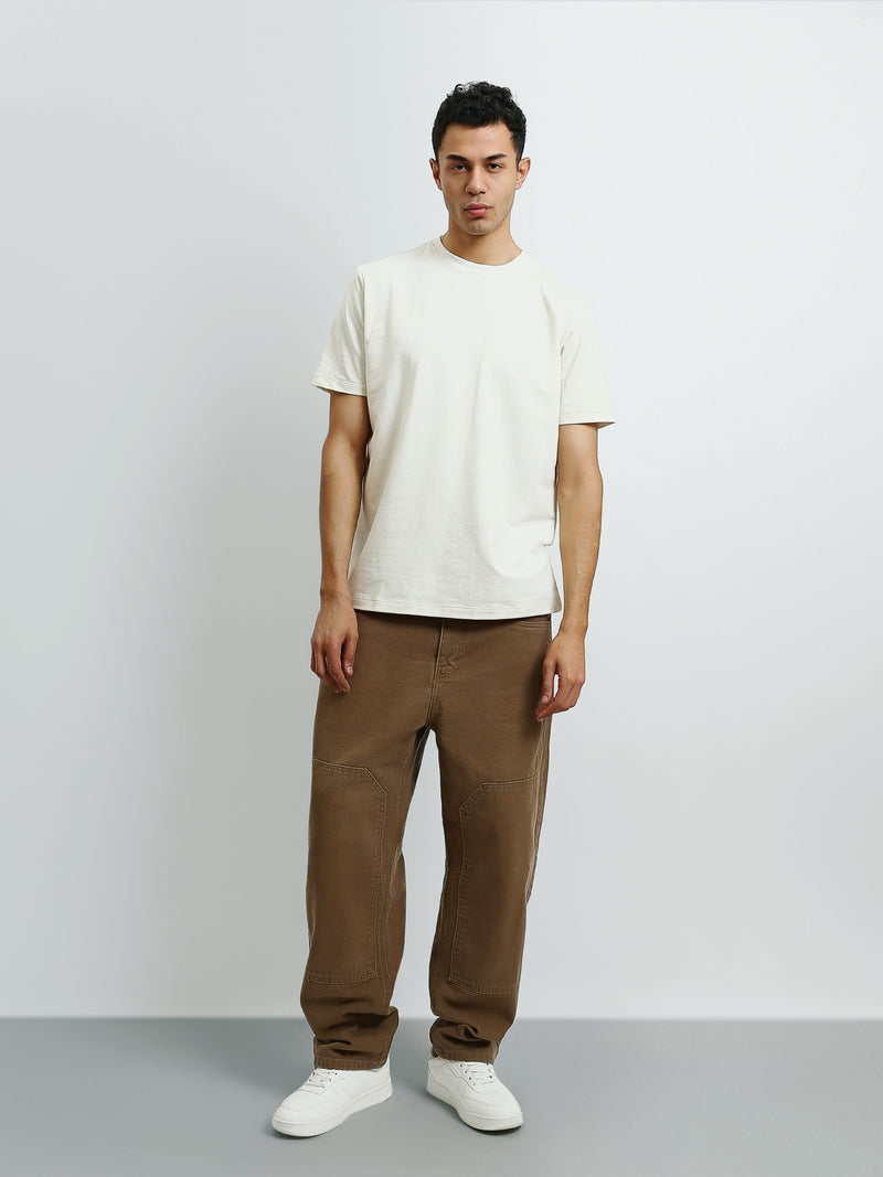 Jean Homme Coupe Loose avec Empiècements aux Genoux - JNS26GBBW22148TM1
