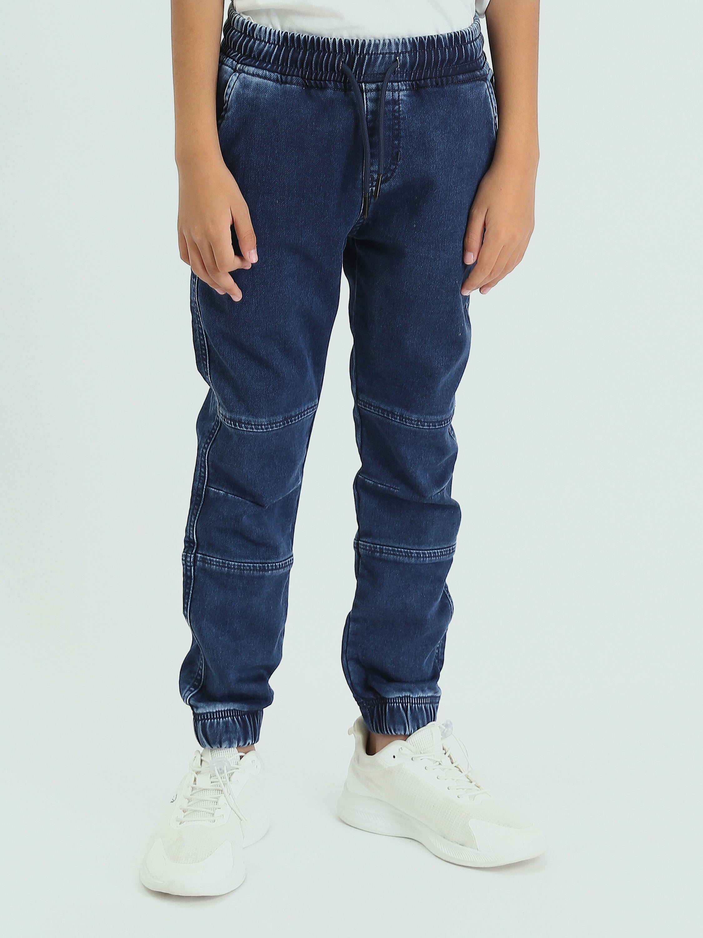 Pantalon en jean pour garçons au design moderne avec taille élastique - JOG23SDWS32242TB1