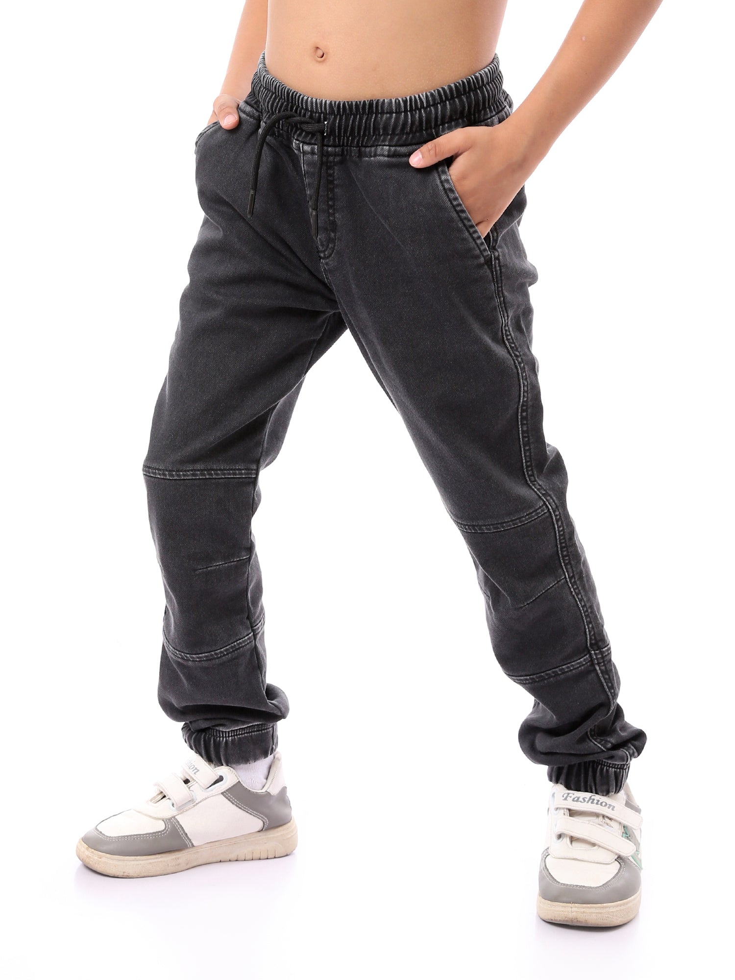 Pantalon en jean pour garçons au design moderne avec taille élastique - JOG23SDWS32242TB1