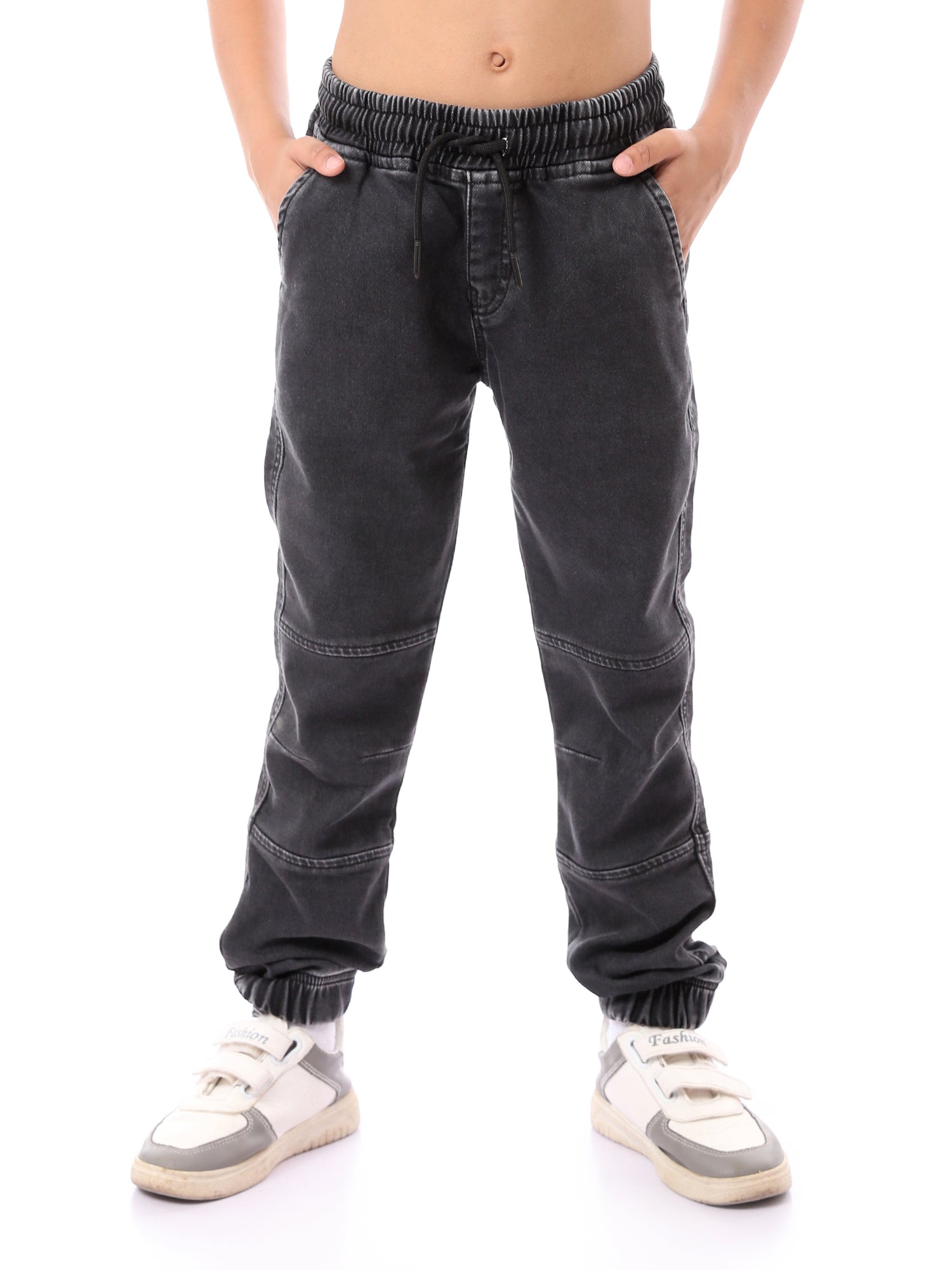 Pantalon en jean pour garçons au design moderne avec taille élastique - JOG23SDWS32242TB1