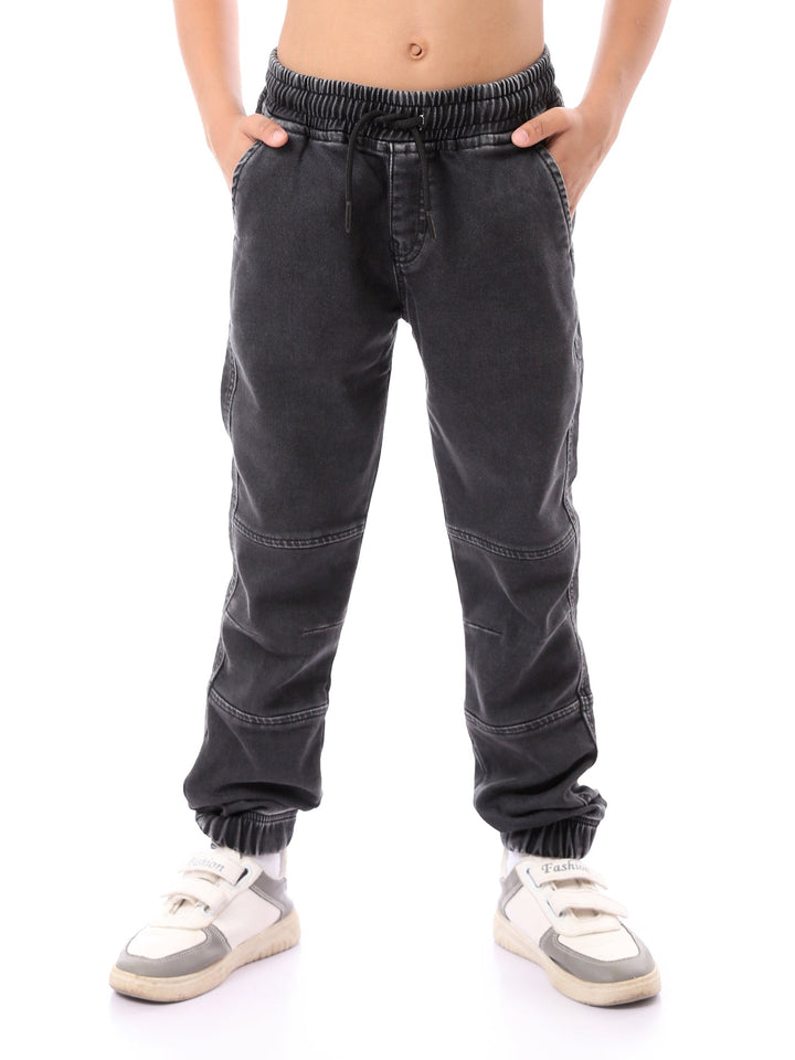 Jean pour garçon au design moderne avec taille élastique – JOG23SDWS32242TB1