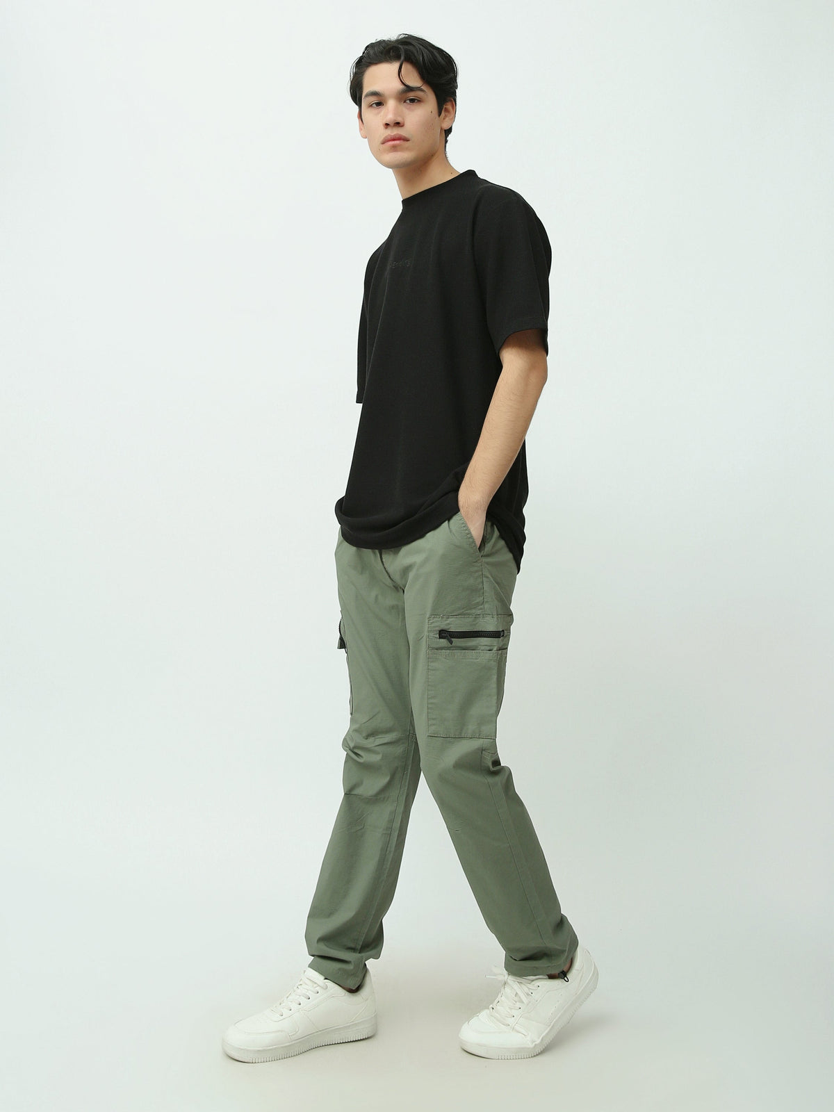 Jogger Cargo Homme à Taille Élastique – Style Casual Moderne - JOG23SGBL24254TB1