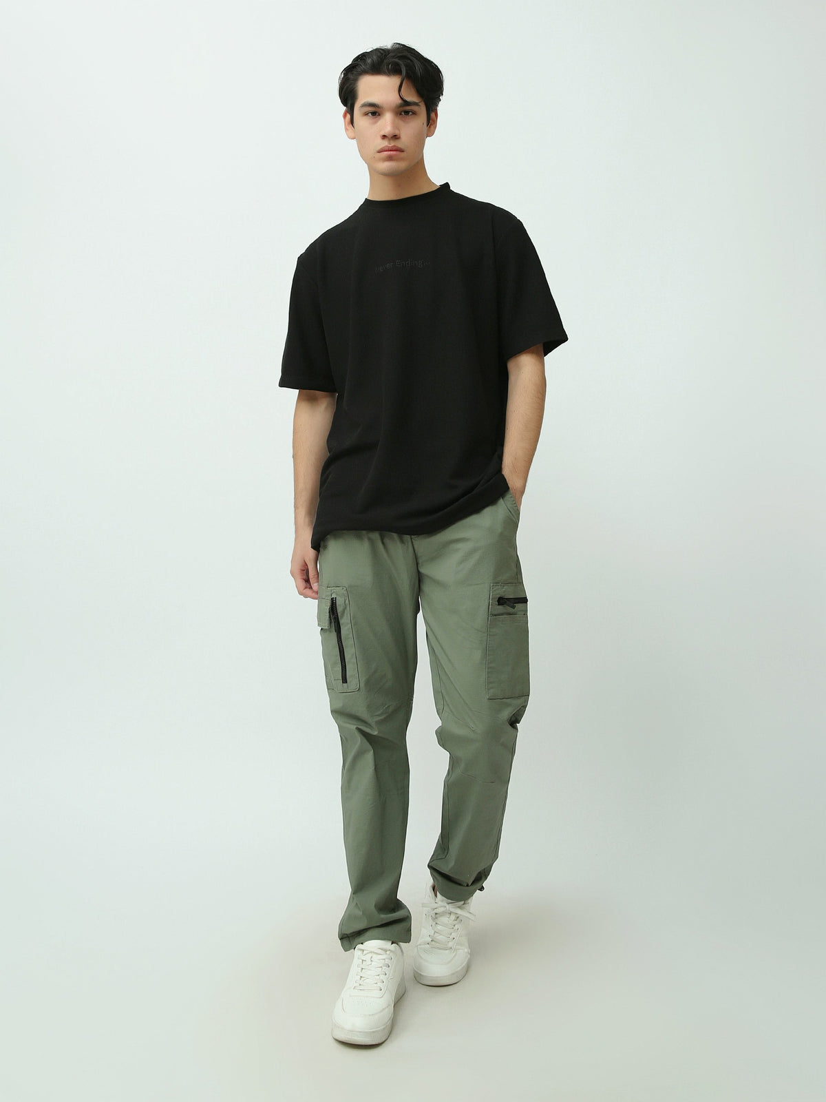 Jogger Cargo Homme à Taille Élastique – Style Casual Moderne - JOG23SGBL24254TB1