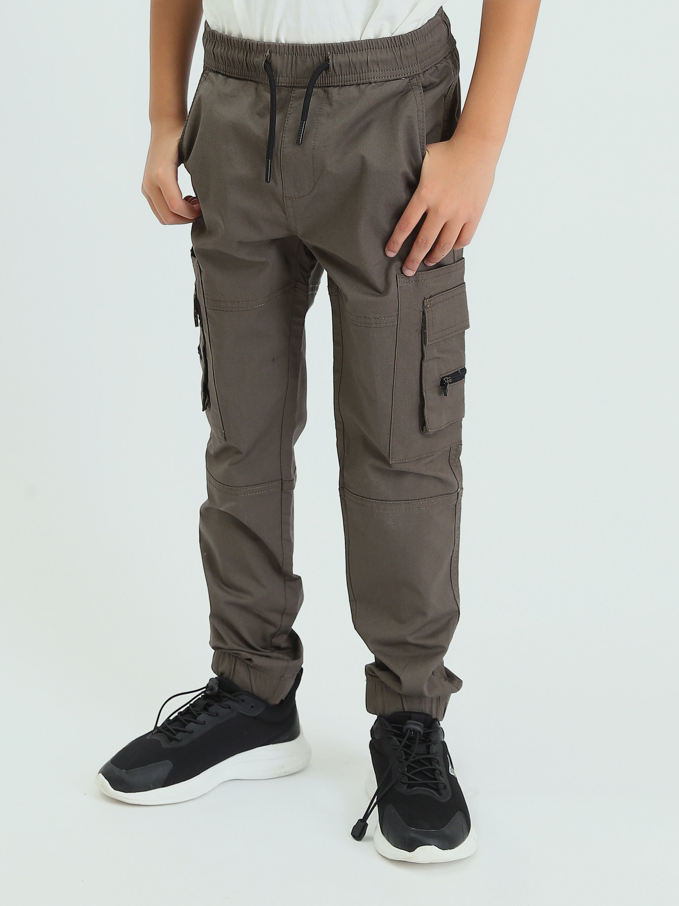 Pantalon de sport pour garçon avec taille élastique, poches latérales et design moderne - JOG23SGBL24259TB1