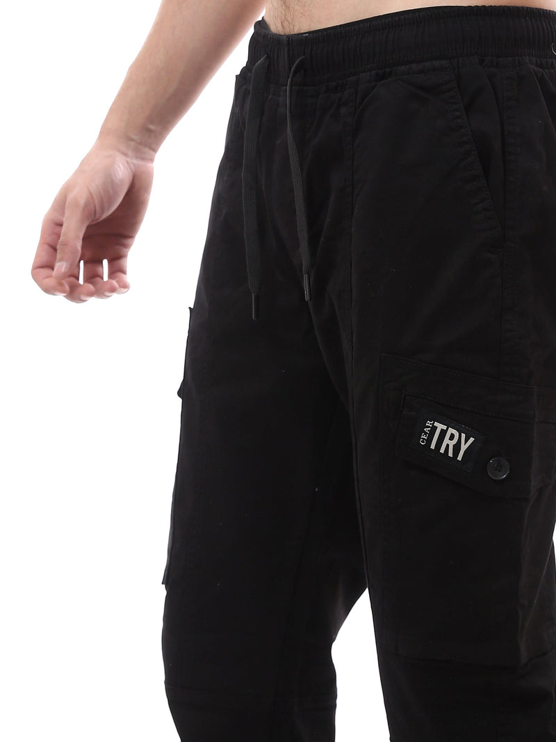 Pantalon Cargo Homme à Taille Ajustable et Poches Multiples - JOG23SGBL24261TM1