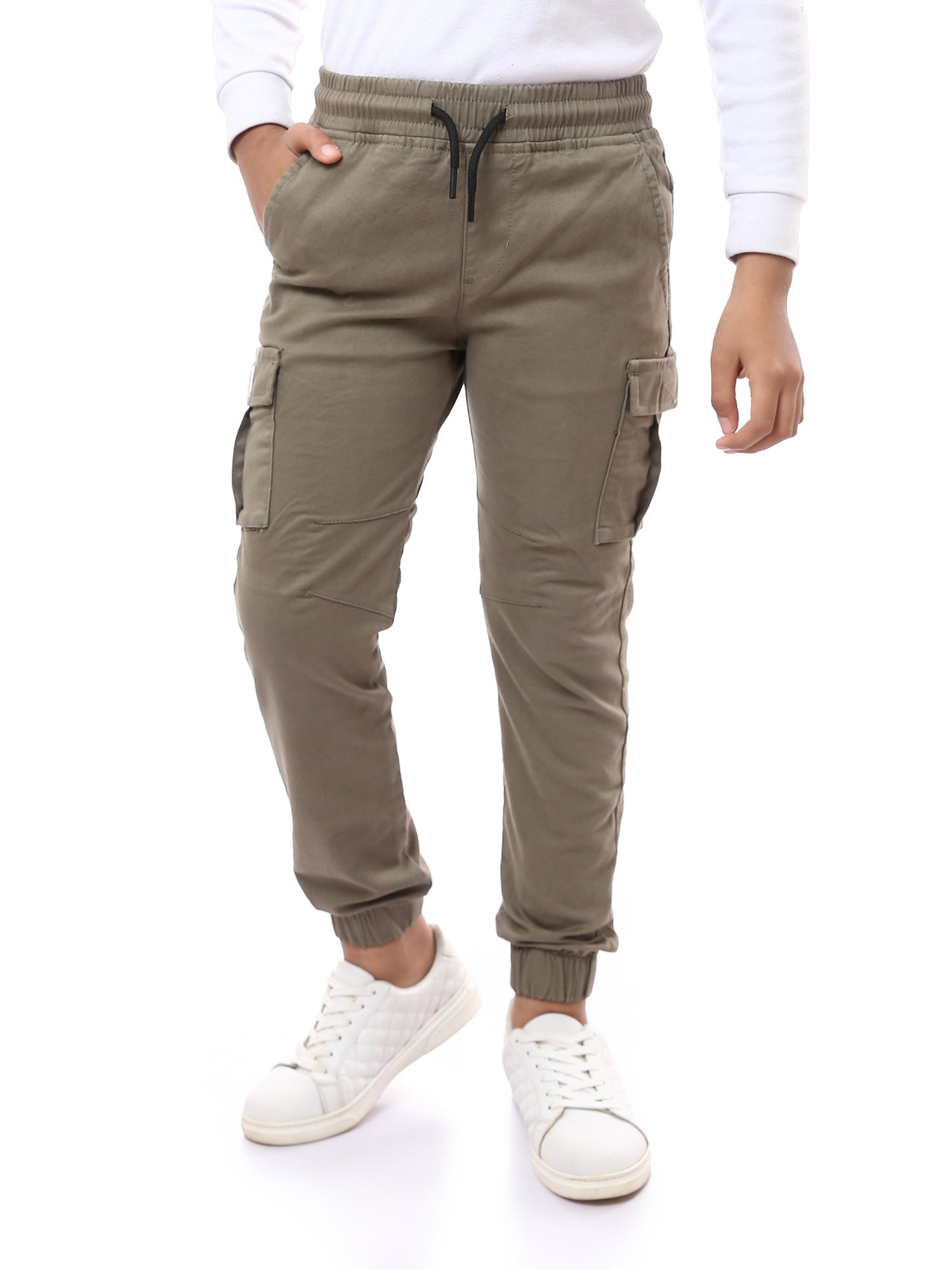 Pantalon cargo pour enfants élégant avec ceinture élastique - JOG23SGBL24263TB1