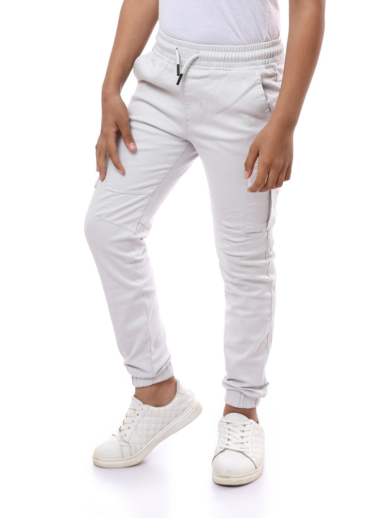 Pantalon Cargo Enfant Élégant avec Ceinture Élastique – Confort et Style - JOG23SGBL24263TB1