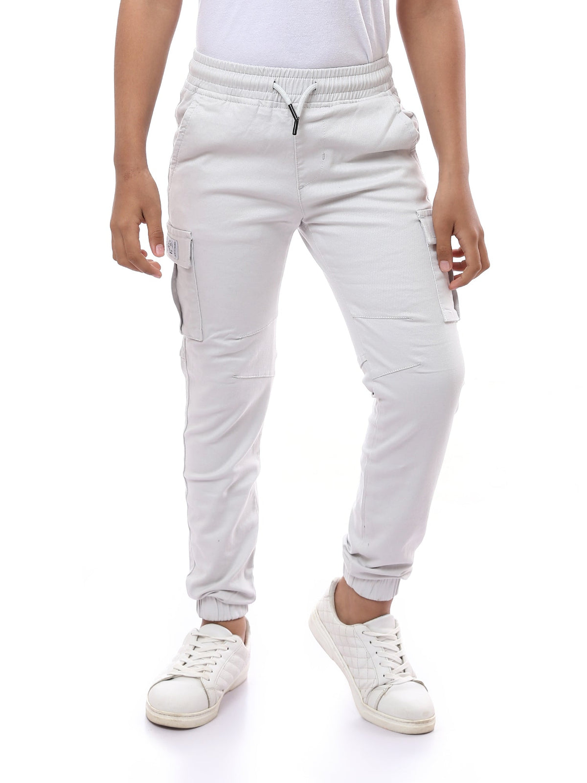 Pantalon Cargo Enfant Élégant avec Ceinture Élastique – Confort et Style - JOG23SGBL24263TB1
