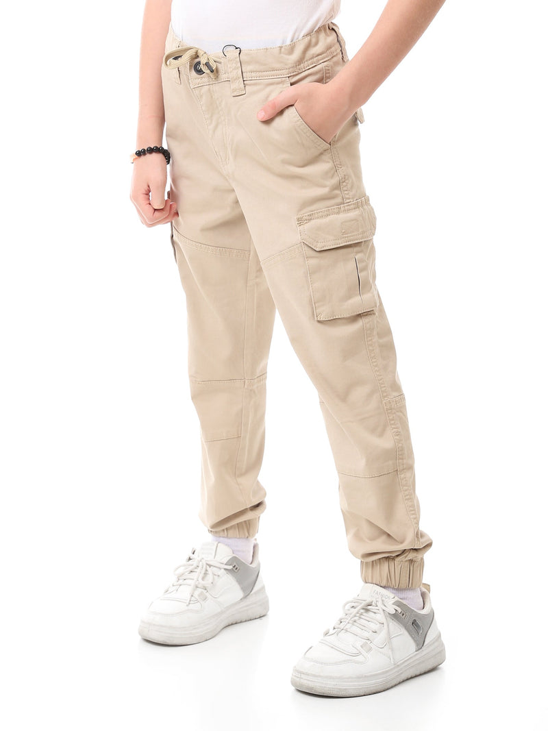Jogger Cargo Garçon à Poches Multiples et Bas Élastiqués - JOG23SGBc24250TB1