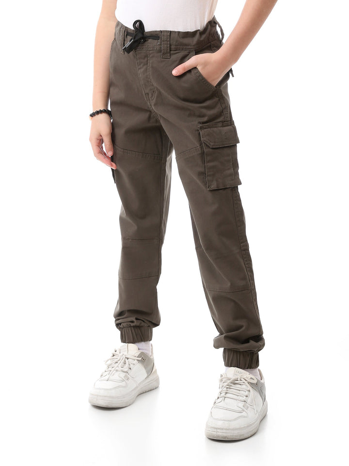 Jogger Cargo Garçon à Poches Multiples et Bas Élastiqués - JOG23SGBc24250TB1