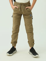 Pantalon de sport pour garçon avec taille élastique, poches latérales et design confortable - JOG23WGPS24242TB1