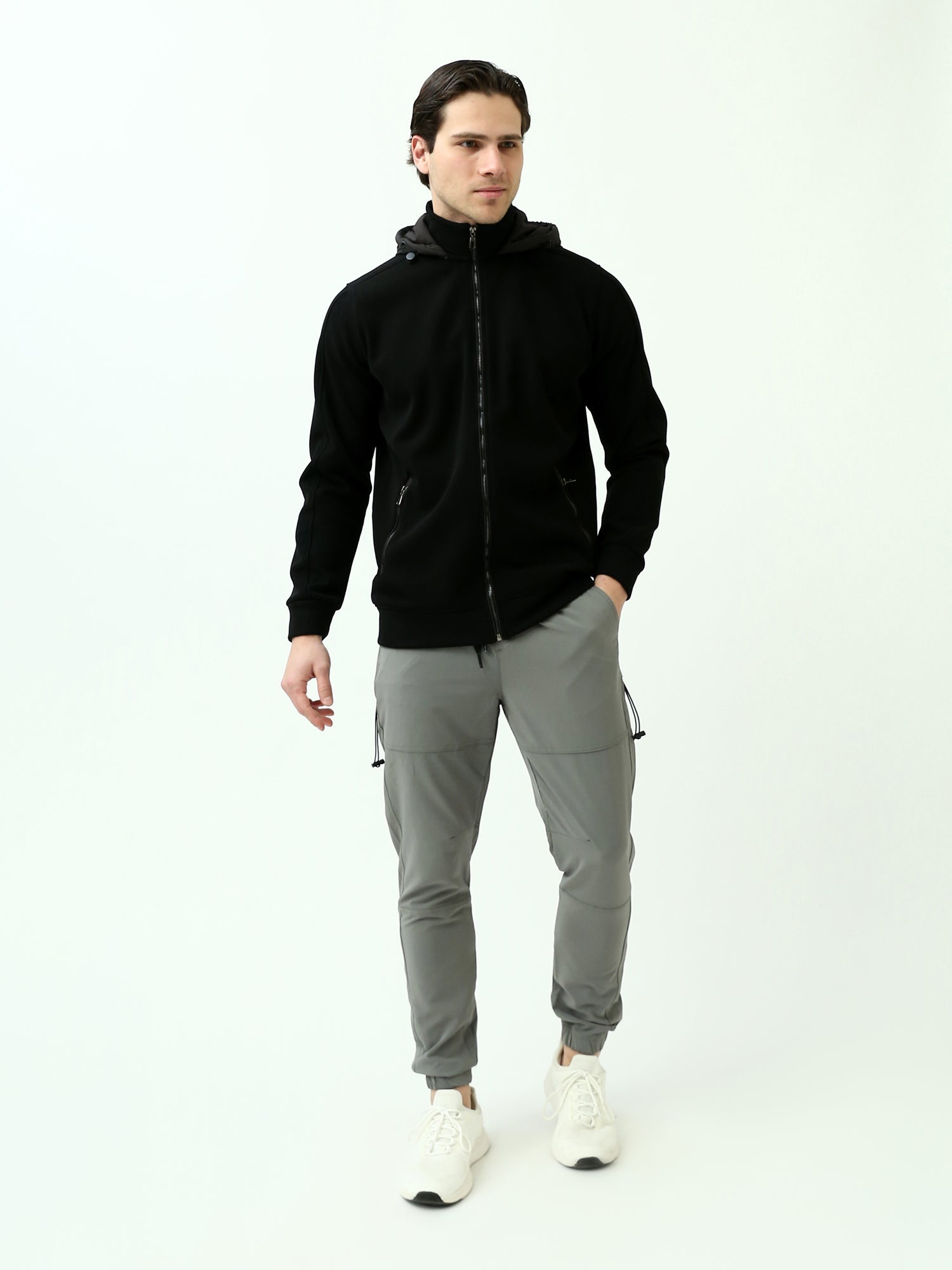 Pantalon de sport homme à taille élastique avec bandes latérales au design moderne - JOG23WGPS24242TM1