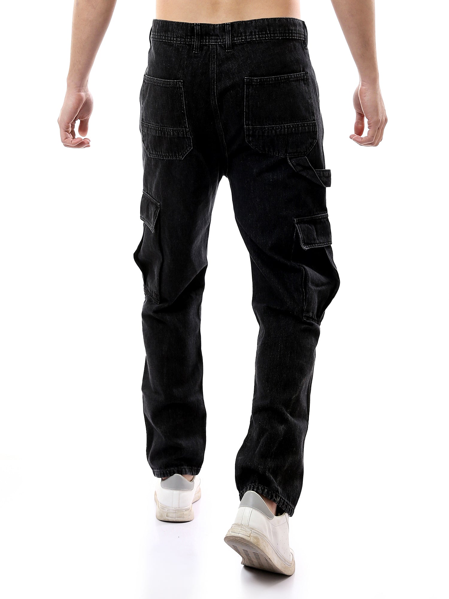 سروال جينز رجالي بتصميم عصريمع جيوب جانبية واسعة -JOG24GDEL24276TM1