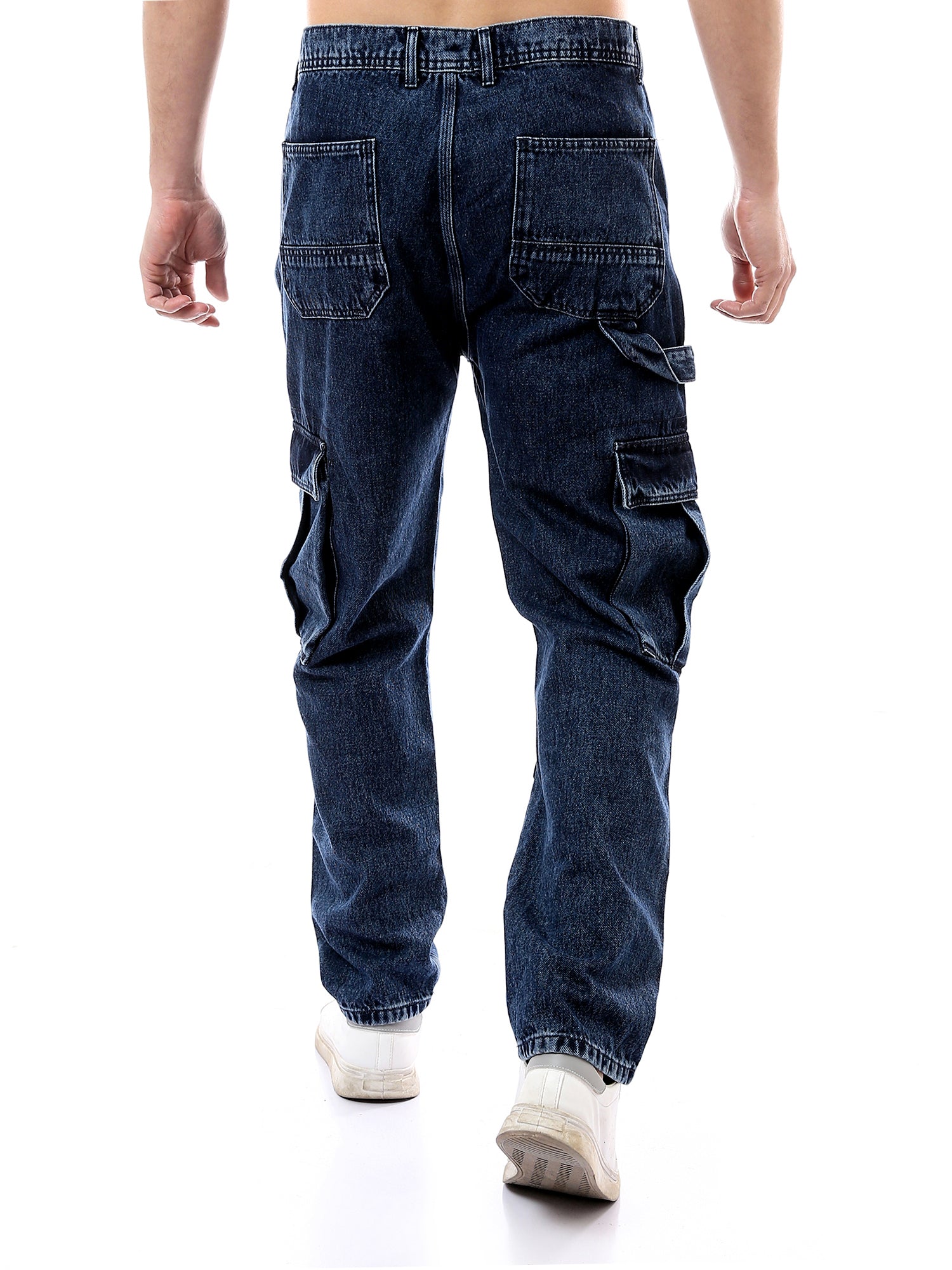 سروال جينز رجالي بتصميم عصريمع جيوب جانبية واسعة -JOG24GDEL24276TM1