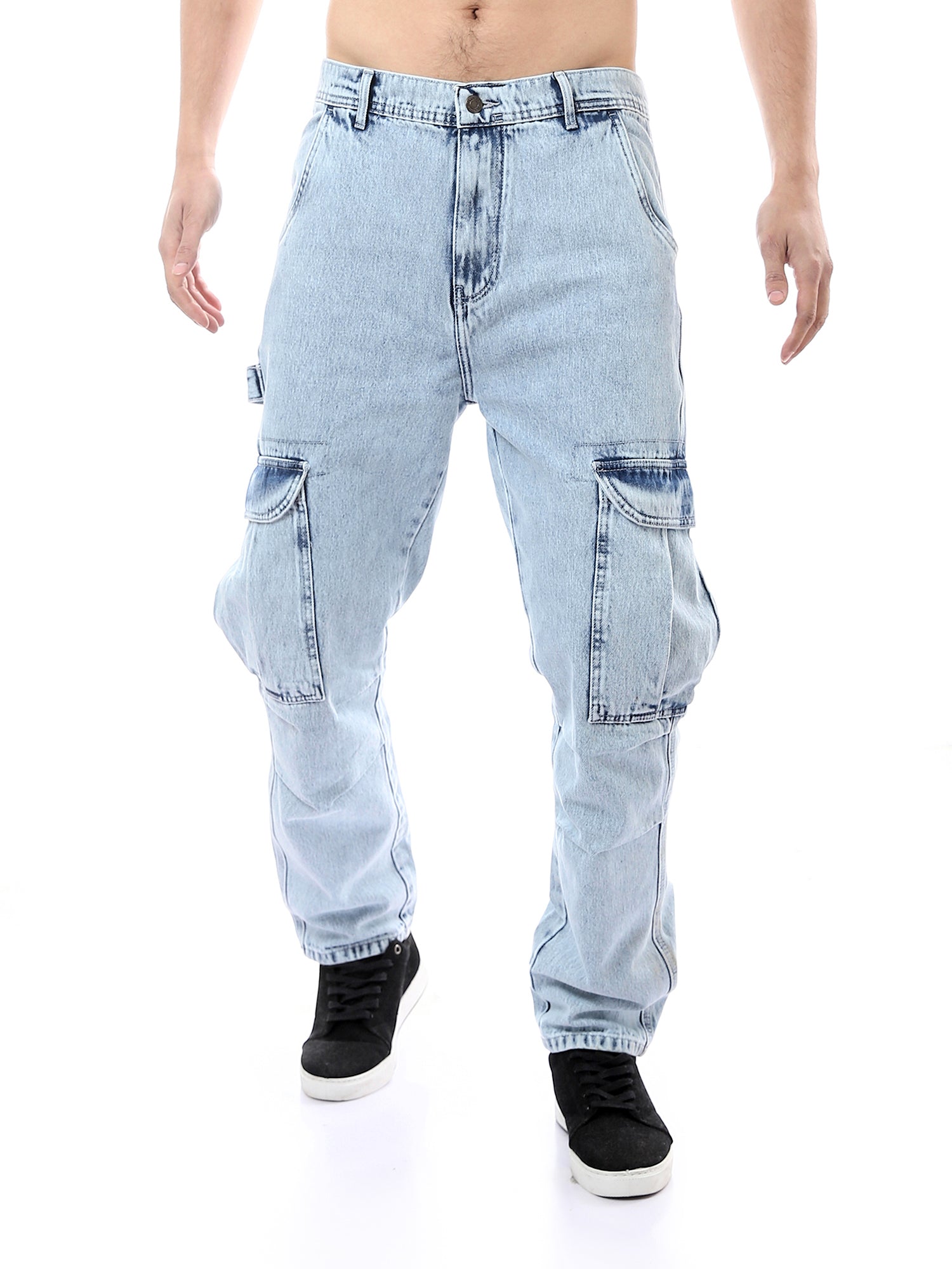 Pantalon en jean pour homme au design moderne avec poches latérales spacieuses - JOG24GDEL24276TM1