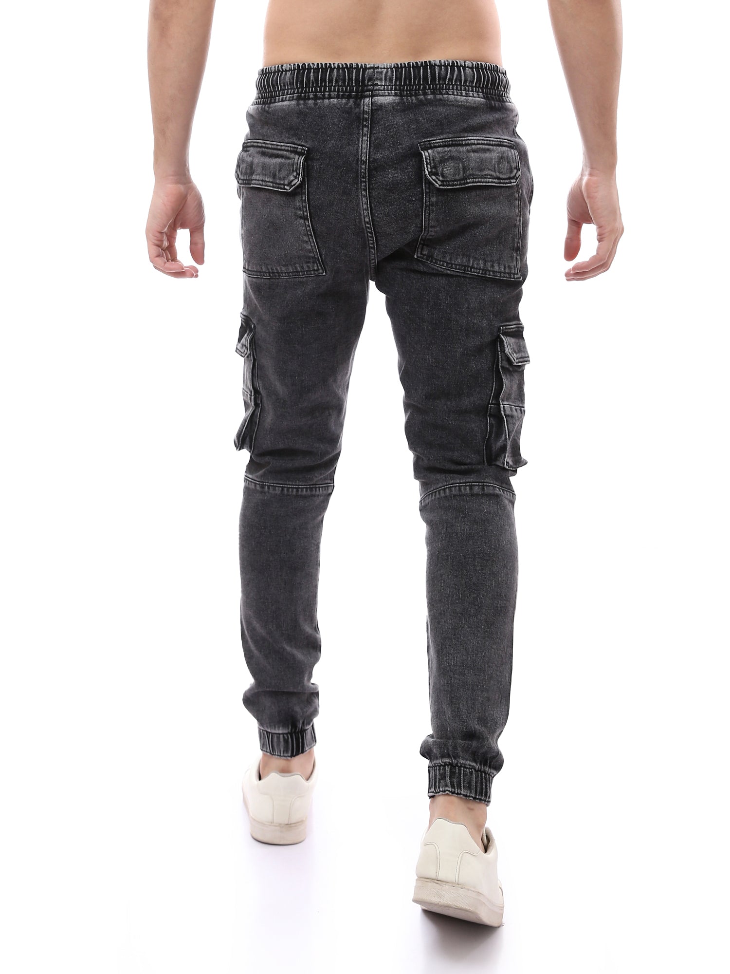 Jogger Cargo Homme en Denim – Taille Élastique & Poches Multiples - JOG24GDPL24267TM1