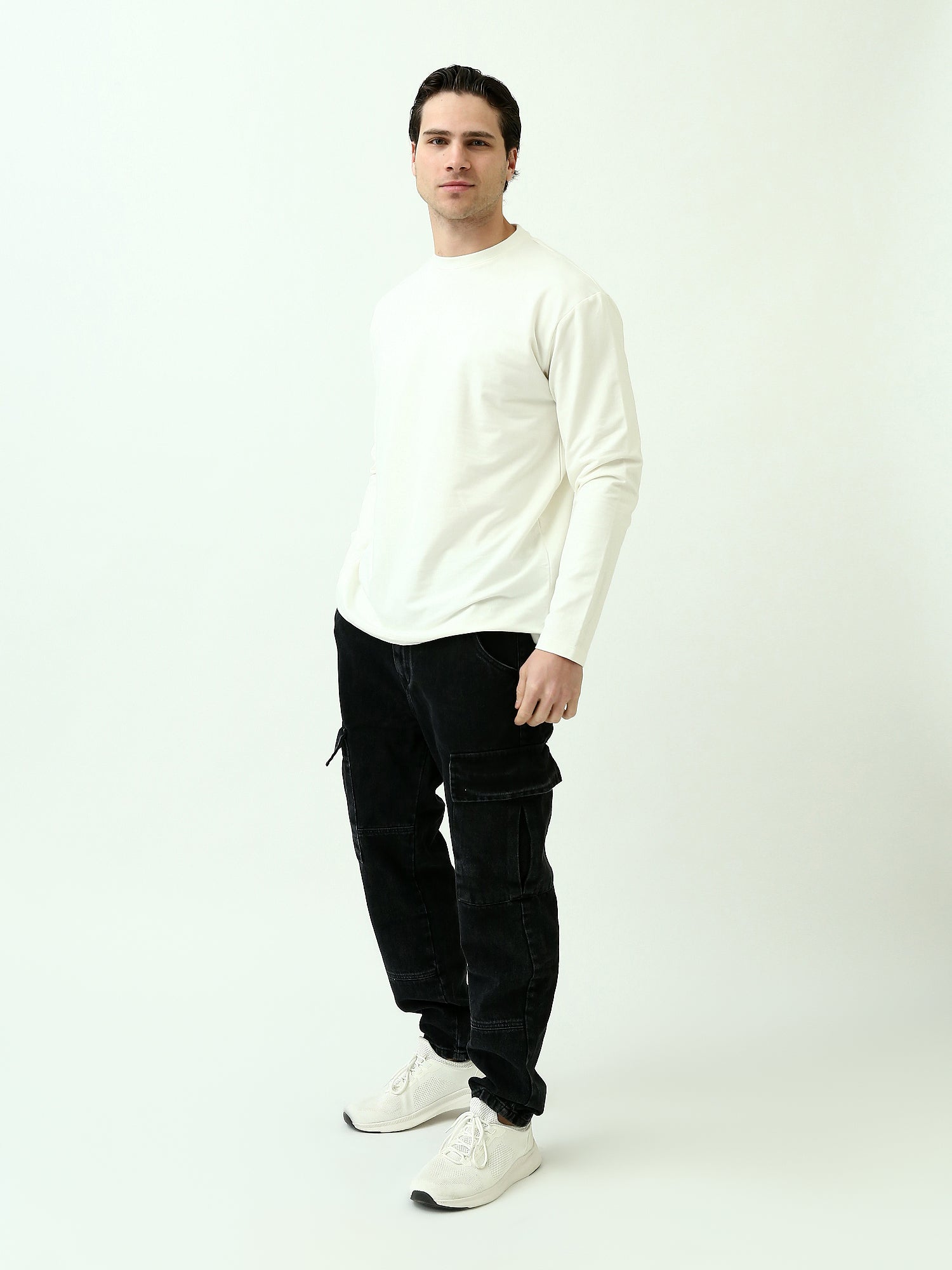 بنطلون جينز رجالي بجيب جانبي - JOG24GDWL24300TM1