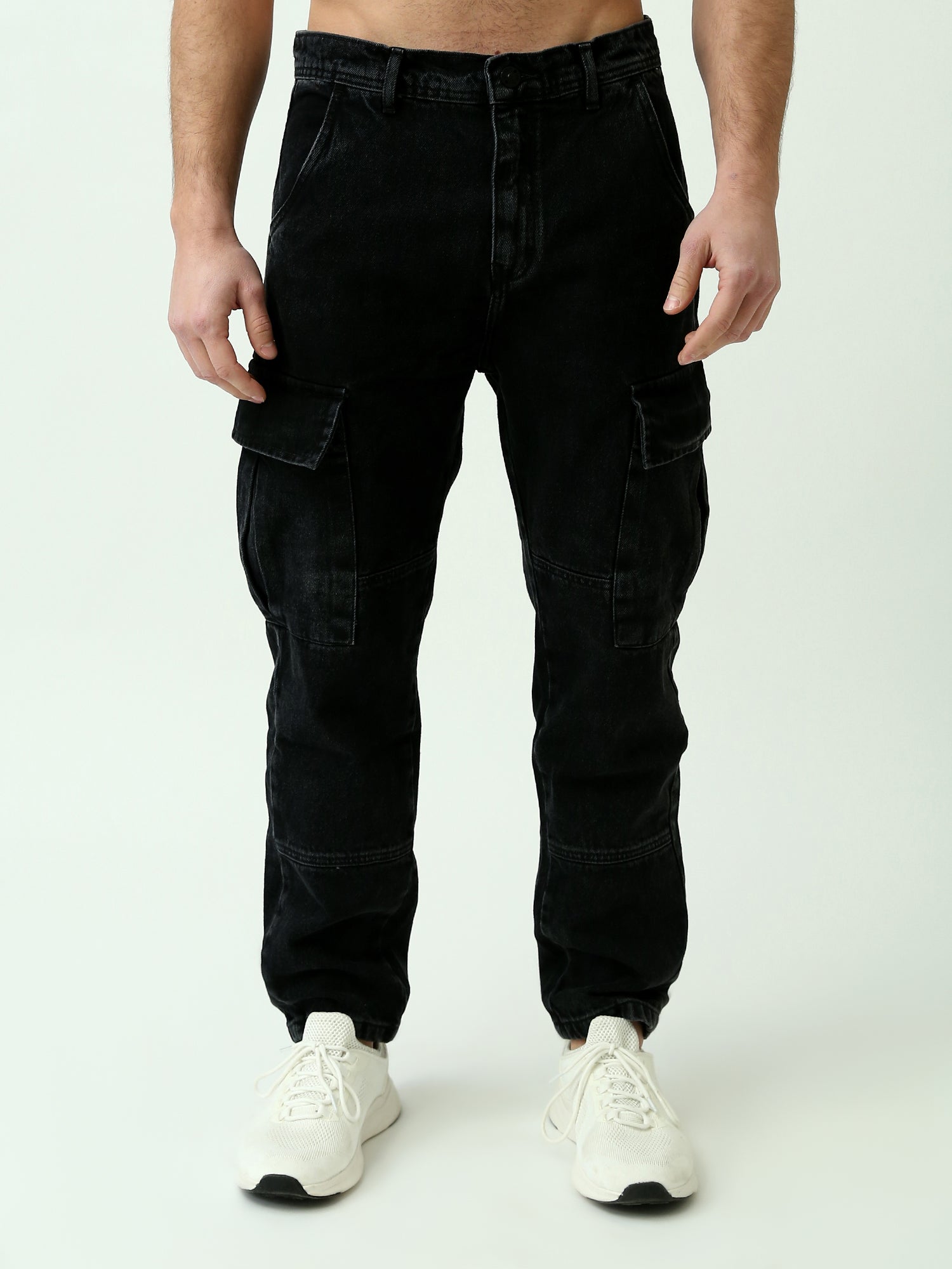 Pantalon Cargo Homme Noir - JOG24GDWL24300TM1