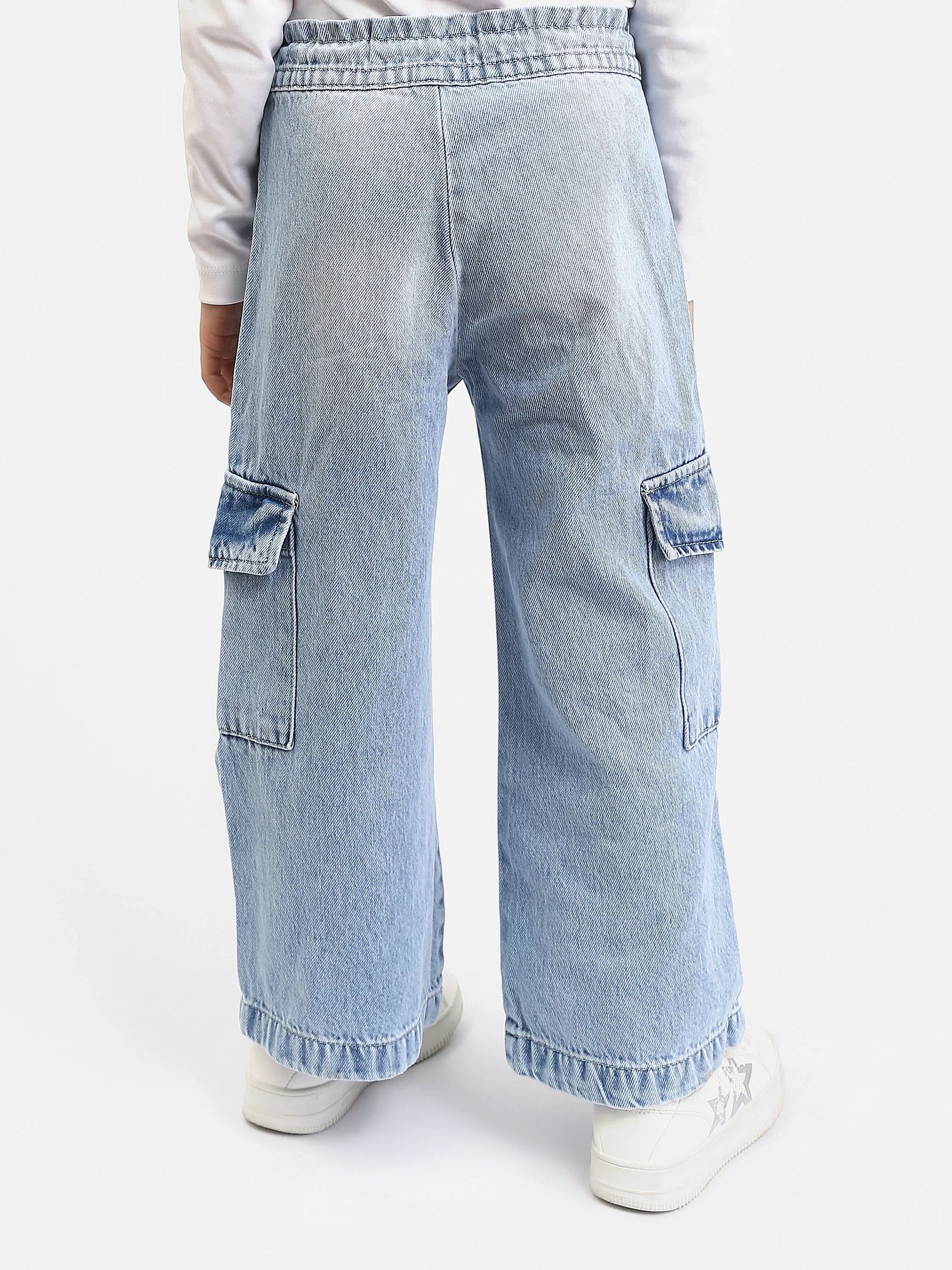 Jogger fille style cargo en denim – Coupe large confortable et tendance - JOG25GDBP71447MG1 - Justyol