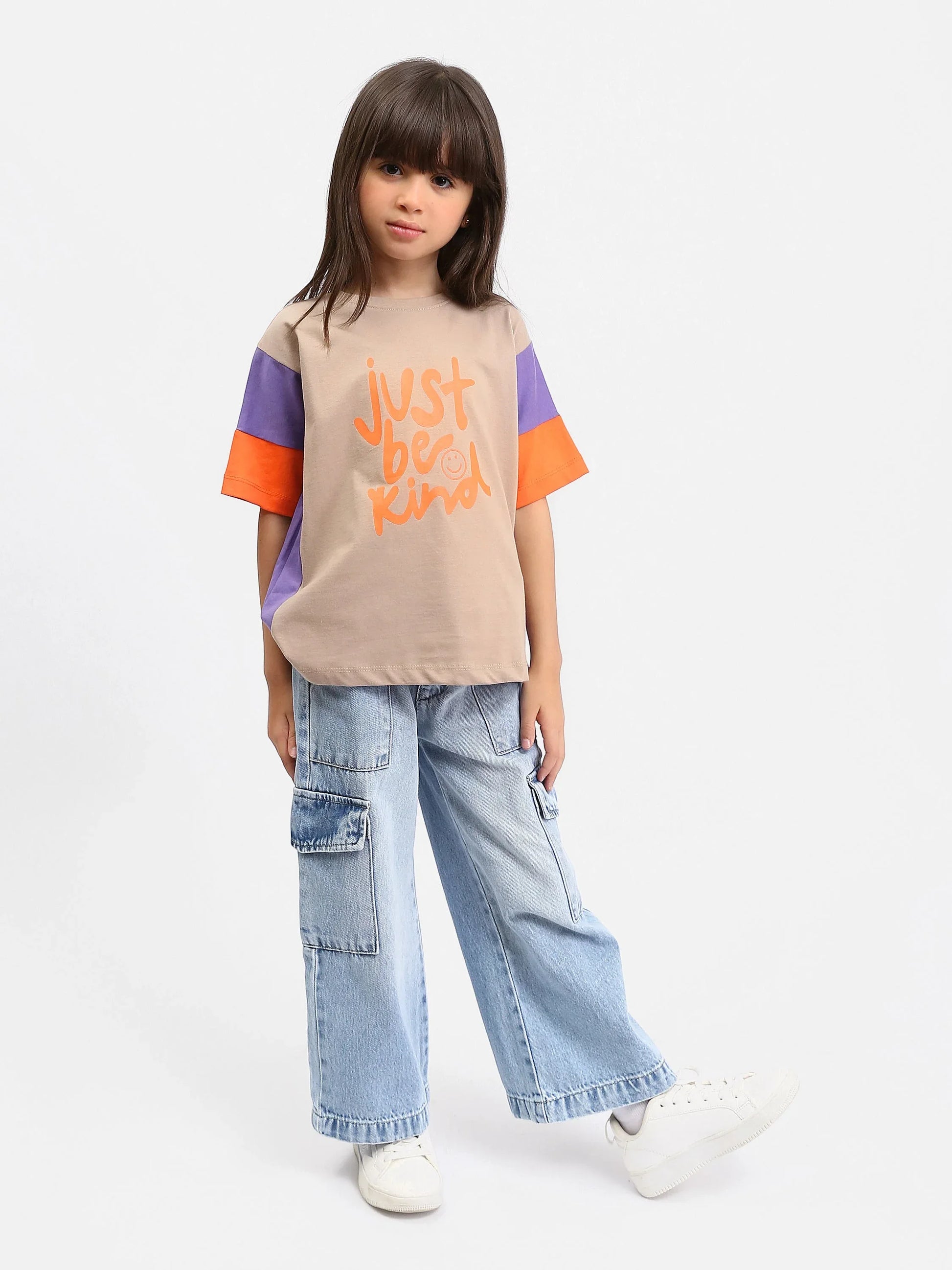 Jogger fille style cargo en denim – Coupe large confortable et tendance - JOG25GDBP71447MG1 - Justyol