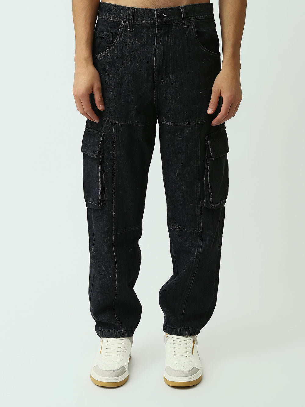 Jean Cargo Homme Coupe Jogger à Poches Multiples - JOG25GDWL24013TM1