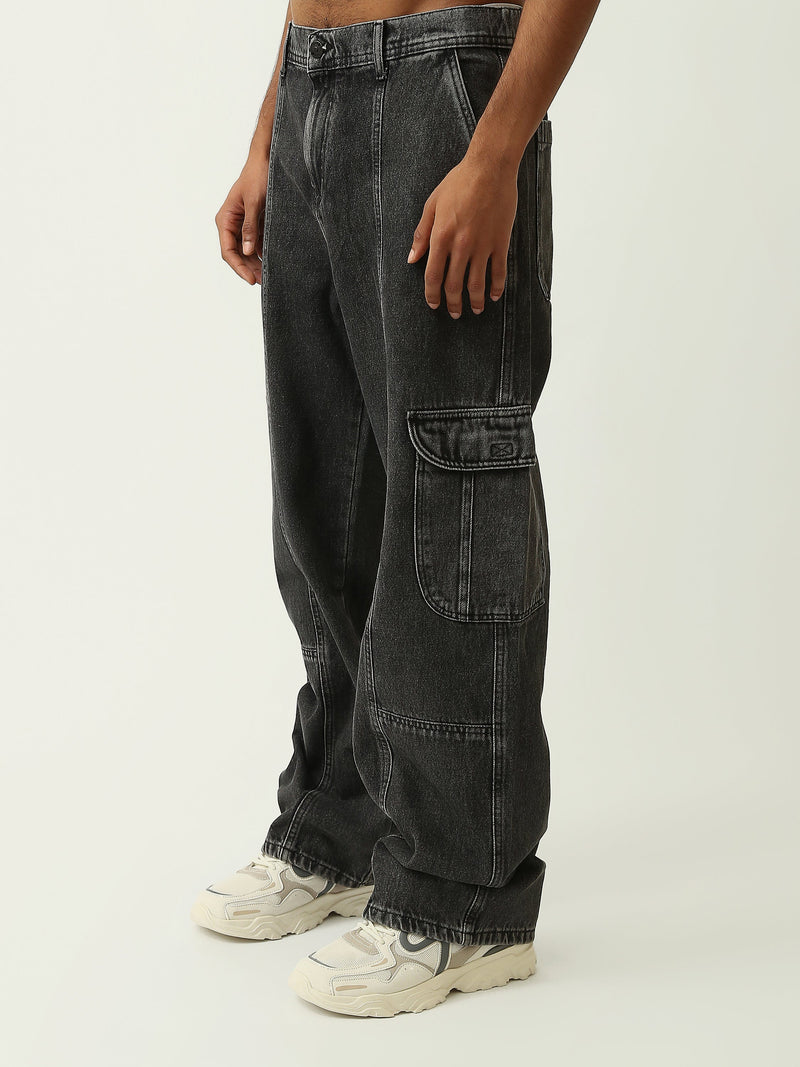 Jean Cargo Homme Coupe Loose avec Poches Latérales - JOG25GDWL24014TM1