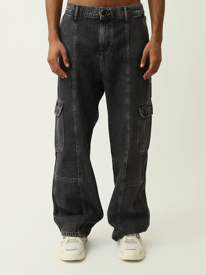 Jean Cargo Homme Coupe Loose avec Poches Latérales - JOG25GDWL24014TM1