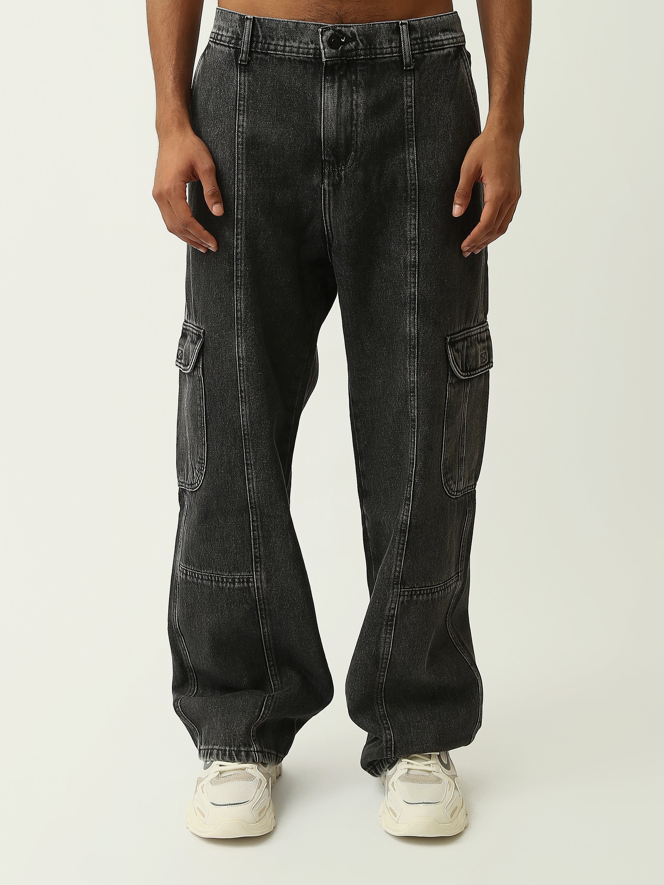 Jean Cargo Homme Coupe Loose avec Poches Latérales - JOG25GDWL24014TM1