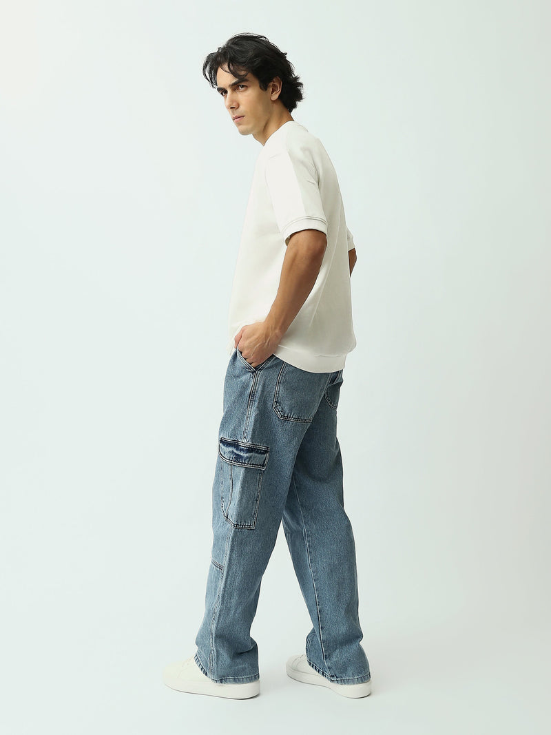Jean Cargo Homme Coupe Loose avec Poches Latérales - JOG25GDWL24014TM1