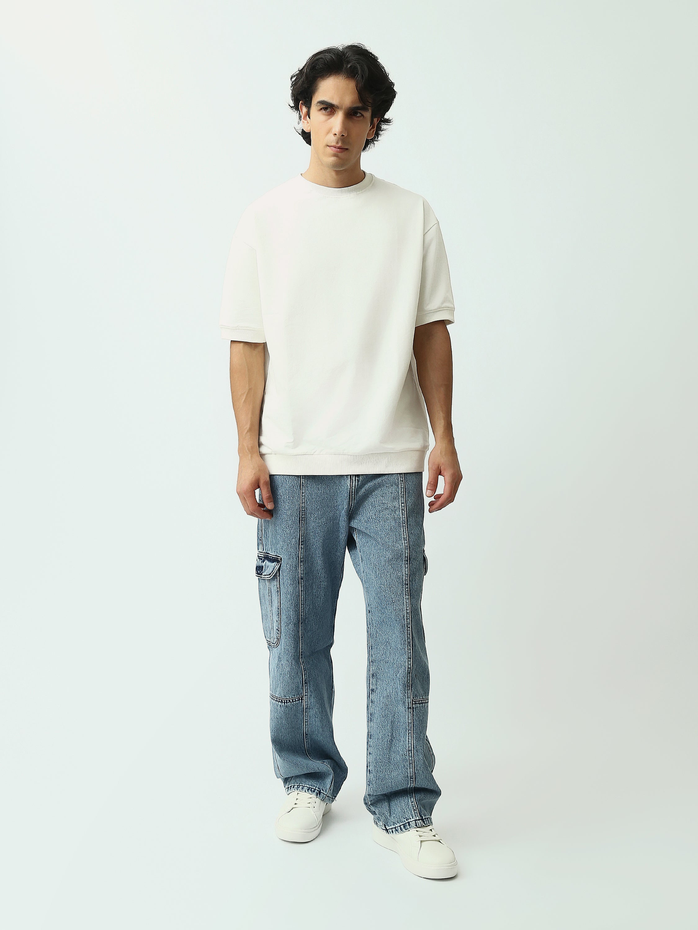 Jean Cargo Homme Coupe Loose avec Poches Latérales - JOG25GDWL24014TM1