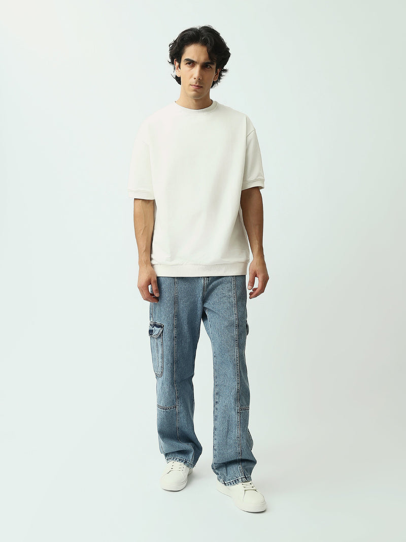 Jean Cargo Homme Coupe Loose avec Poches Latérales - JOG25GDWL24014TM1