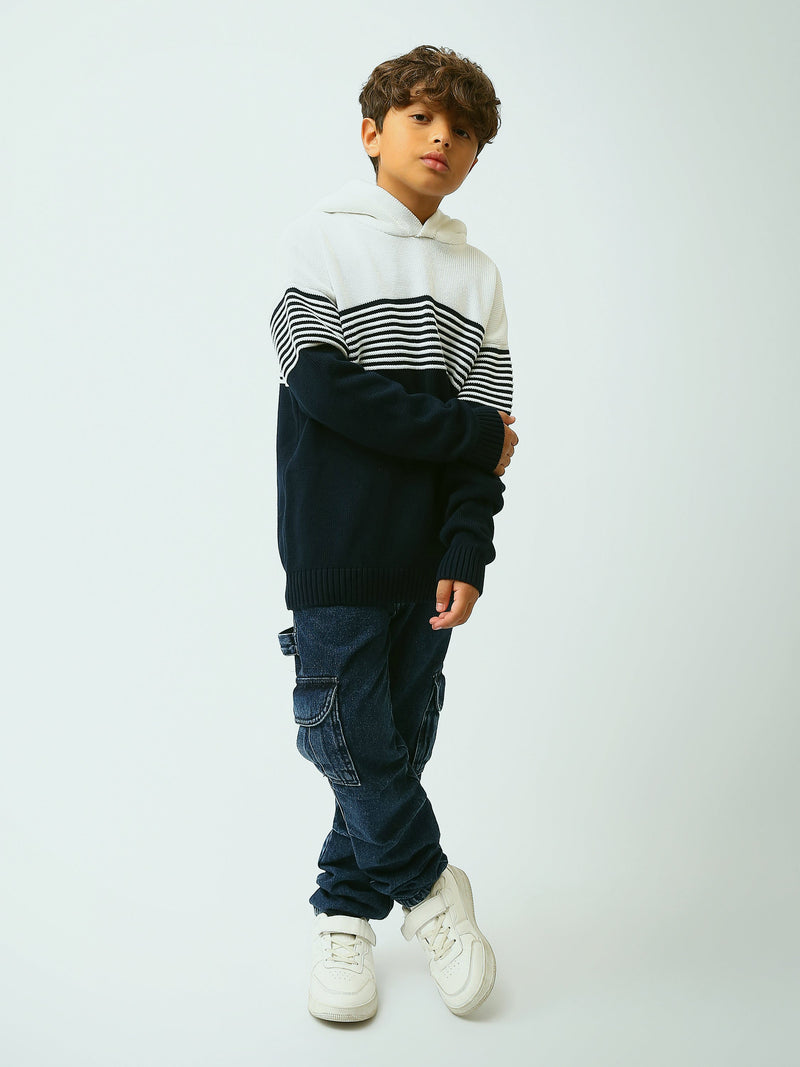 Jogger ado garçon style cargo en denim délavé avec poches à rabat - JOG25GDWL24276TJ1