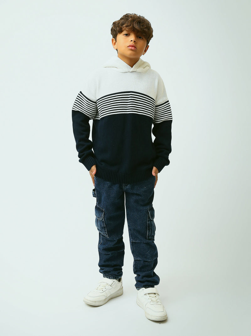 Jogger ado garçon style cargo en denim délavé avec poches à rabat - JOG25GDWL24276TJ1