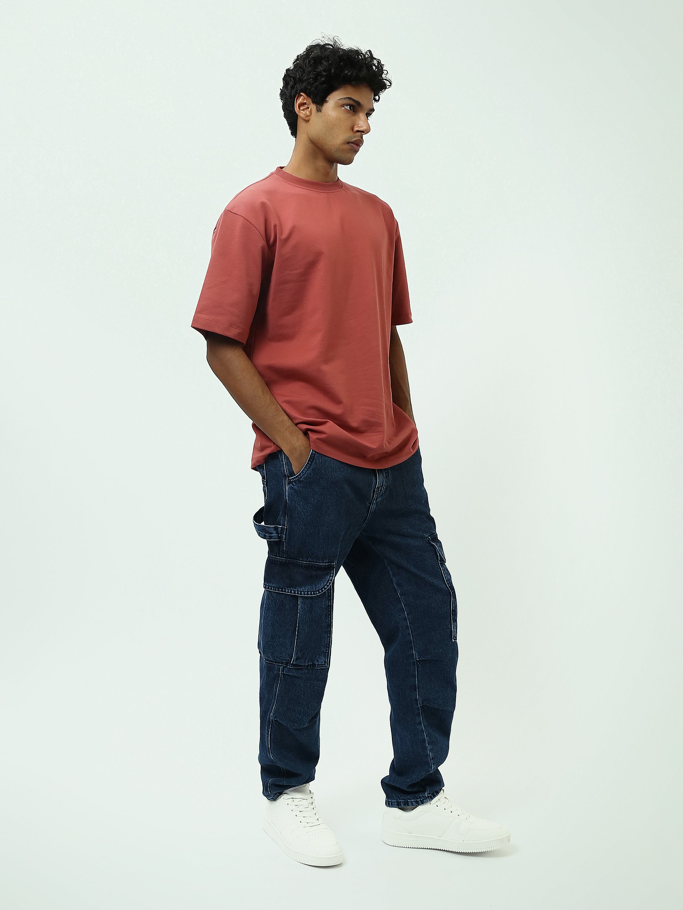 Pantalon jean cargo homme avec poches latérales pratiques et design moderne - JOG25GDWL24276TM1