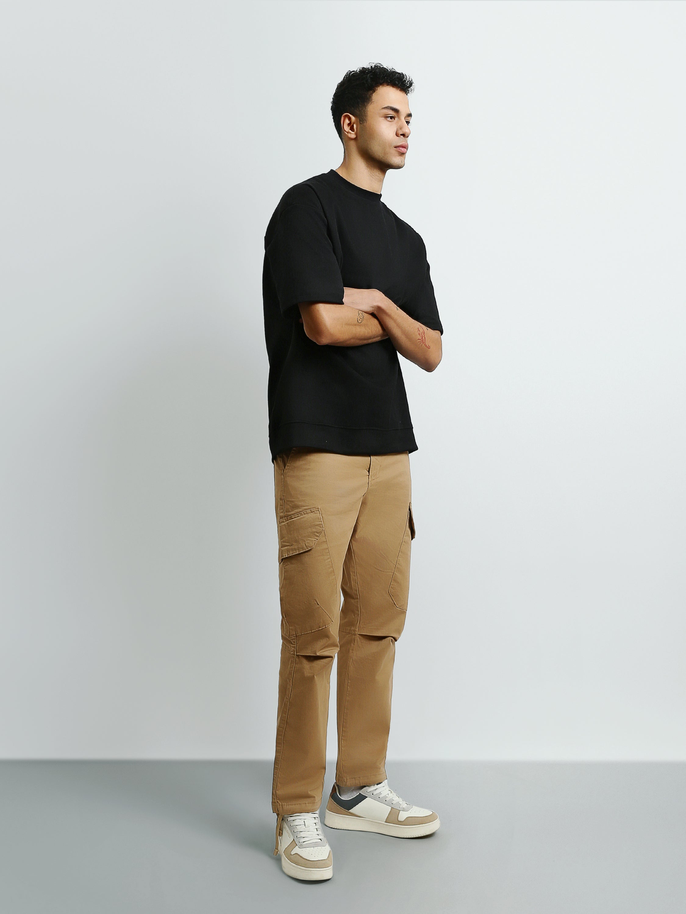 Pantalon Cargo Homme Coupe Droite avec Poches Latérales - JOG25GGBL24008TM1