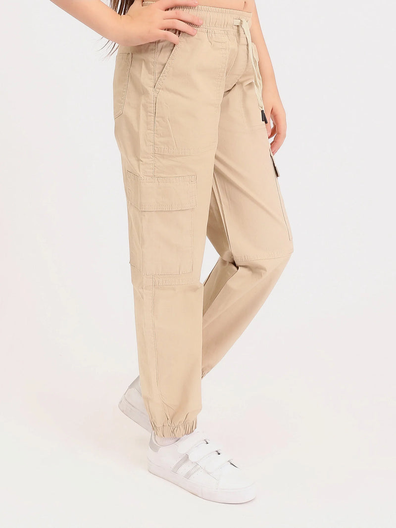 Pantalon cargo jogger ado fille – taille élastique, poches - JOG25GGBP71444MR1