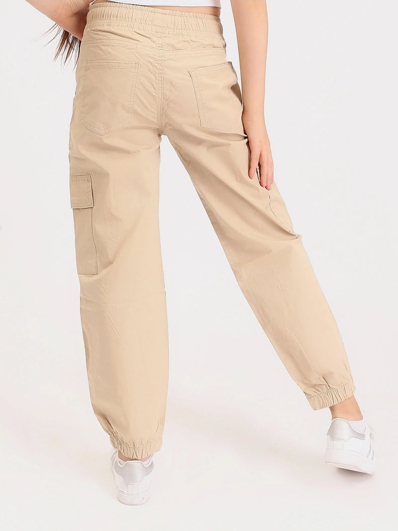 Pantalon cargo jogger ado fille – taille élastique, poches - JOG25GGBP71444MR1