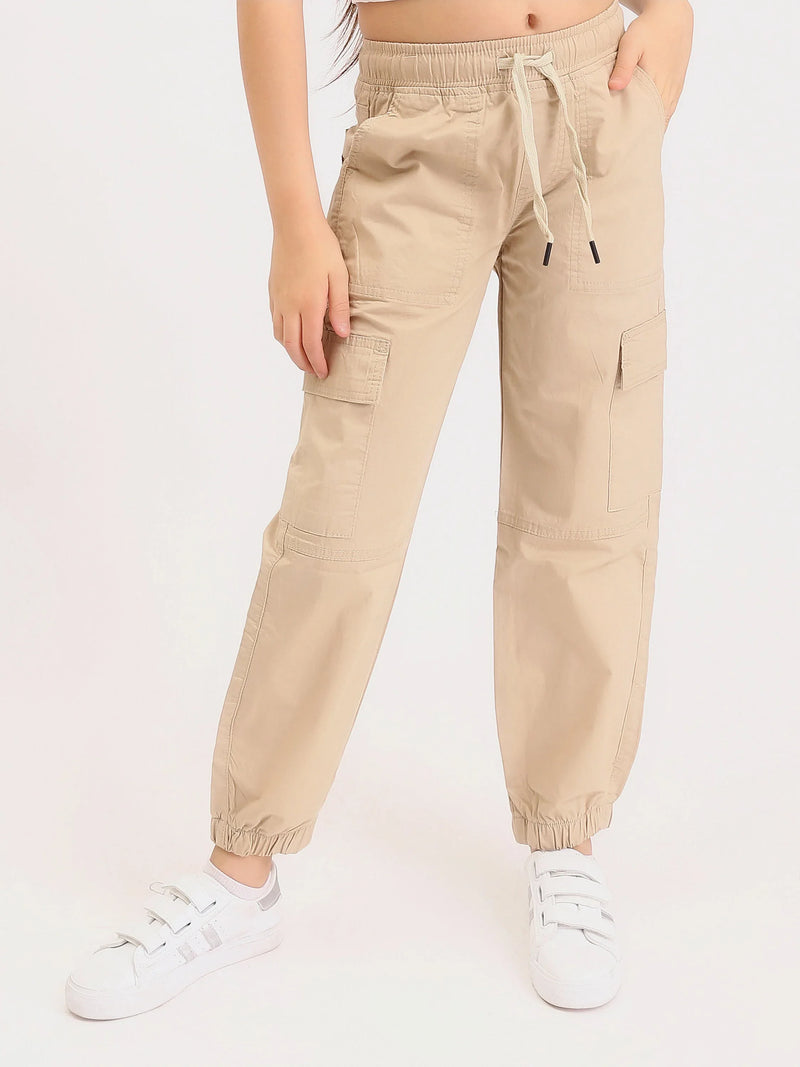 Pantalon cargo jogger ado fille – taille élastique, poches - JOG25GGBP71444MR1